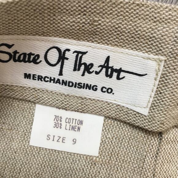 State of the Art Merchandising Co. Linen Blend Beige Skirt Size 9 - Picture 5 of 9